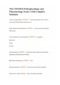 NSG 520 HESI Pathophysiology and Pharmacology Exam 2 with Complete Solutions
