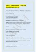 NR 325 Adult Health II Exam with Questions and Answers