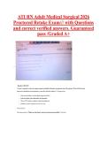 ATI RN Adult Medical Surgical 2026 &NewLine;Proctored Retake Exam&sol;&sol;&sol; with Questions &NewLine;and correct verified answers&period; Guaranteed &NewLine;pass &sol;Graded A&plus; &NewLine;&NewLine;&NewLine;&NewLine;