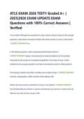 ATLS EXAM 2026 TEST&excl;&excl; Graded A&plus; &vert; &NewLine;2025&vert;2026 EXAM UPDATE EXAM &NewLine;Questions with 100&percnt; Correct Answers &vert; &NewLine;Verified 
