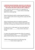 CERTIFIED PARAOPTOMETRIC ASSISTANT & TECHNICIAN EXAM FLASH - AOA QUESTIONS AND VERIFIED DETAILED SOLUTIONS &lpar; MULTIPLE CHOICES&rpar; &vert;100&percnt; CORRECT&excl;&excl;