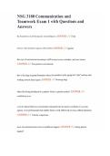 NSG 3180 Communication and Teamwork Exam 1 with Questions and Answers