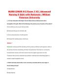 NUR612&sol;NUR612 Exam 3 V2 &vert; Advance &NewLine;Pharmacology Q&A with Rationale &vert; &NewLine;William Paterson University 