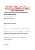 NUR612&sol;NUR612 Exam 1 V1 &vert; Advance &NewLine;Pharmacology Q&A with Rationale &vert; &NewLine;William Paterson University 