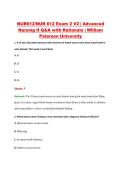 NUR612&sol;NUR612 Exam 2 V2 &vert; Advance &NewLine;Pharmacology Q&A with Rationale &vert; &NewLine;William Paterson University