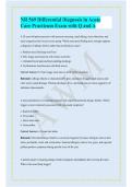 NR 569 Differential Diagnosis in Acute Care Practicum Exam with Q and A