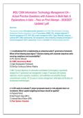 WGU C954 Information Technology Management OA &ndash;&NewLine;Actual Practice Questions with Answers in Bold Italic &&NewLine;Explanations in Italic &ndash; Pass on First Attempt &ndash; 2026&sol;2027&NewLine;Updated &vert; pdf&NewLine;