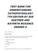 Understanding Pathophysiology 7th Edition Sue Huether McCance Test Bank 2025&sol; 2026 &vert; 100&percnt; Verified Questions and Answers with Solution