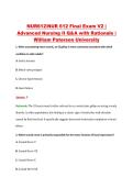 NUR612&sol;NUR 612 Final Exam V2 &vert; &NewLine;Advanced Nursing II Q&A with Rationale &vert; &NewLine;William Paterson University