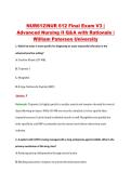 NUR612&sol;NUR612 Final Exam V3 &vert; Advance &NewLine;Pharmacology Q&A with Rationale &vert; &NewLine;William Paterson University