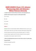 NUR612&sol;NUR612 Exam 4 V2 &vert; Advance &NewLine;Pharmacology Q&A with Rationale &vert; &NewLine;William Paterson University 