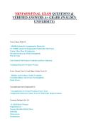 NRNP 6550 Final Exam Questions & Verified Answers&comma; Walden University&comma;Comprehensive Exam