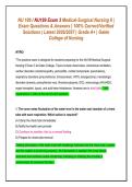 NU 189 &sol; NU189 Exam 3 Medical-Surgical Nursing II &vert;&NewLine;Exam Questions & Answers &vert; 100&percnt; Correct&sol;Verified&NewLine;Solutions &vert; Latest 2026&sol;2027 &vert; Grade A&plus; &vert; Galen&NewLine;College of Nursing&NewLine;