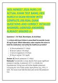 HESI NEWEST 2026 NURS 310 &NewLine;ACTUAL EXAM TEST BANK&vert; HESI &NewLine;NURS310 EXAM REVIEW WITH &NewLine;COMPLETE 200 REAL EXAM &NewLine;QUESTIONS AND CORRECT DETAILED &NewLine;ANSWERS &lpar;VERIFIED ANSWERS&rpar; &NewLine;ALREADY GRADED A&plus;