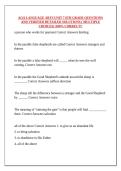 AOA LANGUAGE ARTS UNIT 7 6TH GRADE QUESTIONS AND VERIFIED DETAILED SOLUTIONS &lpar; MULTIPLE CHOICES&rpar; &vert;100&percnt; CORRECT&excl;&excl;