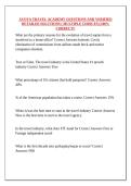 AVOYA TRAVEL ACADEMY QUESTIONS AND VERIFIED DETAILED SOLUTIONS &lpar; MULTIPLE CHOICES&rpar; &vert;100&percnt; CORRECT&excl;&excl;