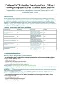 Platinum EMT Evaluation Exam &ndash; Emergency Medical Technician Comprehensive Evaluation &ndash; 2026&sol;2027 Edition &ndash; 100 Questions with Evidence-Based Answers