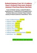 Orofacial Anatomy II Test 1 & 2 Midterm Exam 2 and Final Exam Test Bank 2025&sol; 2026 100&percnt; Verified with Correct Questions and Answers with Solution Comprehensive Orofacial Anatomy Exam Prep Study Guide