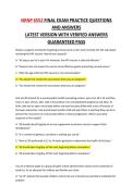 NRNP 6552 Final Exam Practice Questions and Verified Answers&comma; Walden University 