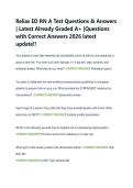 Relias ED RN A Test Questions & Answers &NewLine;&vert; Latest Already Graded A&plus; &vert;Questions &NewLine;with Correct Answers 2026 latest &NewLine;update&excl;&excl; 