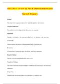 BIO 130 &mdash; Lecture 11 Part B Exam Questions and &NewLine;Correct Answers