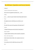 Bio 130 Exam 1 Questions and Correct Answers
