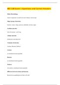 BIO 130 Exam 1 Questions and Correct Answers