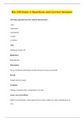 Bio 130 Exam 1 Questions and Correct Answers