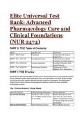 NUR 2474 Advanced Pharmacology Elite Test Bank &vert; Care & Clinical Foundations Verified Q&A &vert; Rasmussen University Course Mastery &lpar;Latest 2026&sol;2027 Edition&rpar;
