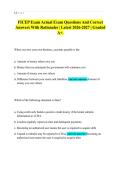 FICEP Exam Actual Exam Questions And Correct&NewLine;Answers With Rationales &vert; Latest 2026-2027 &vert; Graded&NewLine;A&plus;&period;&NewLine;