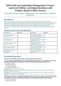 HESI NUR 204 Leadership & Management V1 Exam &ndash; Fortis College Nursing Leadership and Management &ndash; 2026&sol;2027 Edition &ndash; 50 Questions with Evidence-Based Verified Answers