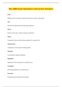 Bio 1000 Exam Questions and Correct Answers 