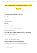 Bio 1000 Midterm Exam Questions and Correct &NewLine;Answers
