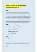 Solved Exercises on Pollution with Questions and Answers