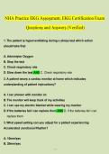 NHA EKG Certification Exam Prep &vert; Actual Practice Assessment Questions & Verified Detailed Answers