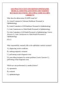 AAO PRACTICE TEST 6TH EDITION OPHTHALMIC MEDICAL ASSISTING QUESTIONS AND VERIFIED DETAILED SOLUTIONS &lpar; MULTIPLE CHOICES&rpar; &vert;100&percnt; CORRECT&excl;&excl;