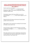OAATS - COLD WEATHER OPERATIONS QUESTIONS AND VERIFIED DETAILED SOLUTIONS &lpar; MULTIPLE CHOICES&rpar; &vert;100&percnt; CORRECT&excl;&excl;