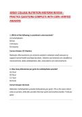 JERSEY COLLEGE NUTRITION MIDTERM REVIEW - PRACTICE QUESTIONS COMPLETE WITH 100&percnt; VERIFIED ANSWERS 2026&sol;2027
