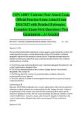 CON 1400V Contract Post-Award Exam Official Practice Exam Actual Exam 2026&sol;2027 with Detailed Rationales &vert; Complete Exam-Style Questions &vert; Pass Guaranteed &ndash; A&plus; Graded&NewLine;&NewLine;