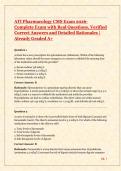 ATI Pharmacology CMS Exam 2026- Complete Exam with Real Questions&comma; Verified Correct Answers and Detailed Rationales &vert; Already Graded A&plus;