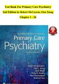 Primary Care Psychiatry 2nd Edition McCarron Xiong Test Bank &lpar;Chapters 1-26&rpar;