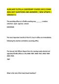 AUXILIARY FLOTILLA LEADERSHIP COURSE &lpar;AFLC&rpar; EXAM&NewLine;2026-2027 QUESTIONS AND ANSWERS &vert; NEW UPDATE &vert;&NewLine;GRADED A&plus; 