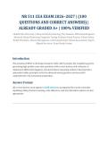 NR 511 CEA Exam 2026&ndash;2027 &vert; Chamberlain University &vert; Advanced Practice Nursing &vert; 100 Practice Questions with Correct Answers
