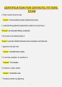 Certification for Orthotic Fitters Exam 2026&sol;2027 Study Guide &ndash; Complete Questions & Answers