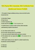 NHA EKG Certification Exam Prep &vert; Actual Practice Assessment Questions & Verified Detailed Answers