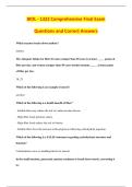 BIOL - 1322 Comprehensive Final Exam &NewLine;Questions and Correct Answers