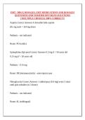 EMT - DRUG DOSAGES&comma; EMT MEDICATIONS AND DOSAGES QUESTIONS AND VERIFIED DETAILED SOLUTIONS &lpar; MULTIPLE CHOICES&rpar; &vert;100&percnt; CORRECT&excl;&excl;