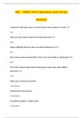BSC - 1025C Test 2 Questions and Correct &NewLine;Answers
