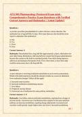 ATI CMS Pharmacology Proctored Exam 2026 - Comprehensive Practice Questions with Verified Answers & Detailed Rationales &vert; Latest Update &vert; Graded A&plus;