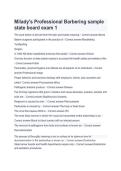 Milady Standard Professional Barbering &vert; Sample State Board Exam 1 Questions & Verified Answers